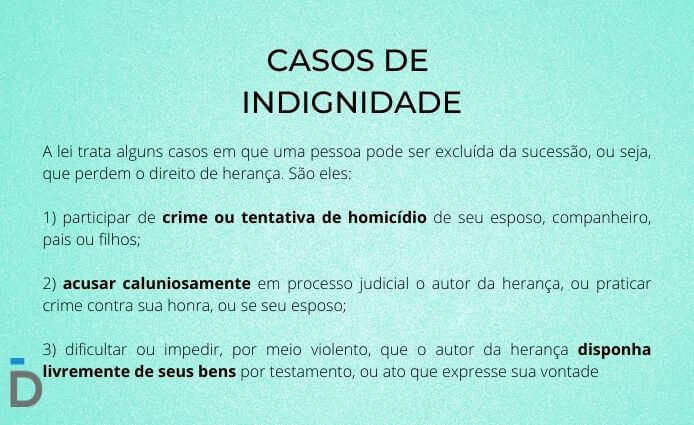 perda do direito da herança
